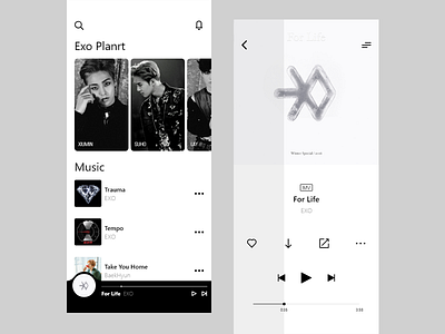 EXO Exclusive Music App  Page