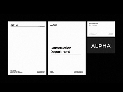 Alpha - construction branding graphic design