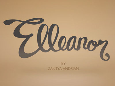 Elleanor calligraphy fashion logo typography