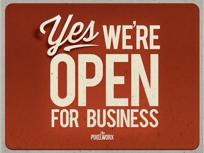 we're open guys,.!