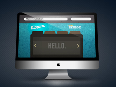 Hello. apple banner icon imac interface