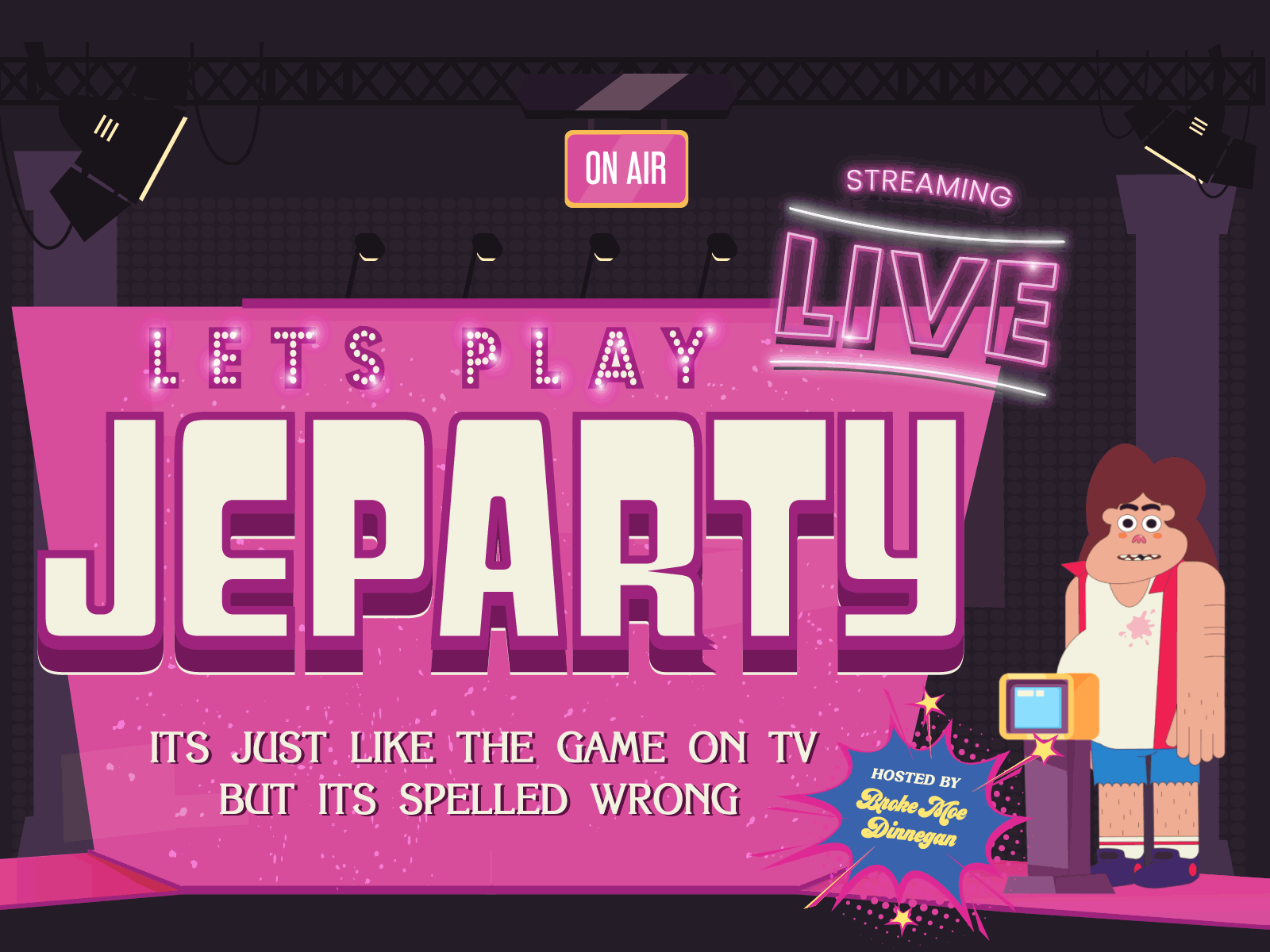 Jeparty Live animation character animator jeopardy streaming