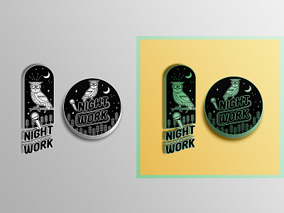 Night Work Logo illustrator logo