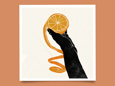 Orange Peel Block Print