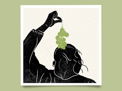 Choking on Grapes Block print