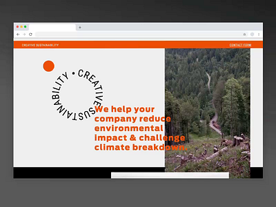 Key Visual for Web Design black branding creative design gif identity orange sustainability typography ui web design website