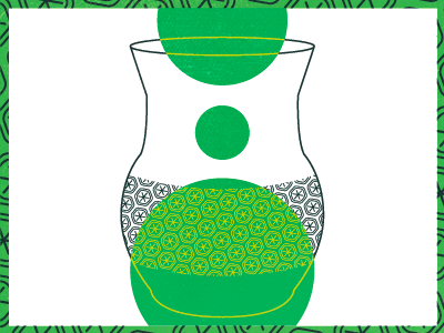 Midi Jarron / Vase eye flowervase frog green illustrator midi overlay pattern photoshop retro texture vintage