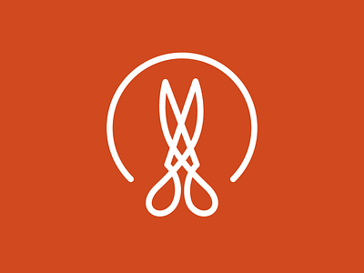 Stylist Mark hairdresser identity logo logomark minimal organic scissors singleline stylist