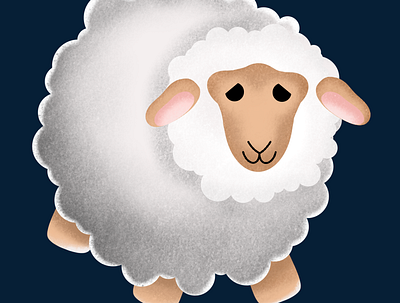Lil Sheep design editorial flatart icon illustration logo