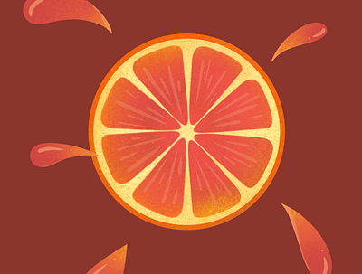 disproportionate grapefruit design editorial editorial art editorial design flat flat art flat artwork illustration logo logodesign procreate vector