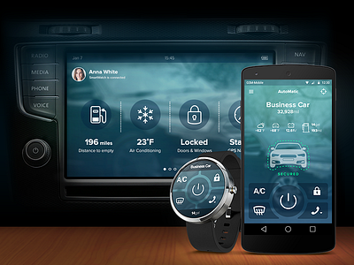 Automotive Infotainment Concept android automotive car concept dashboard design infotainment interface navigation safety ui ux