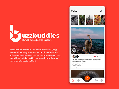 BuzzFeed app design social app ui ux