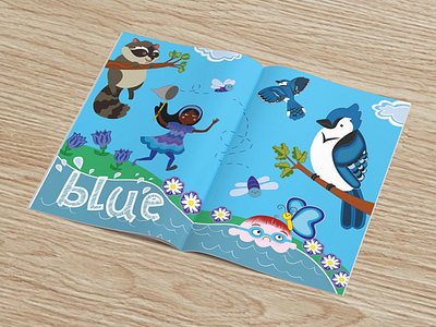 Illustrated children’s booklet adobe illustrator blue booklet editorial designer graphic design illustration nature wacom