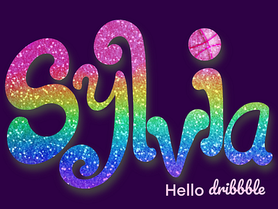 Debute as a Player debute digital art dribbbler glitter hello dribbble lettering player procreate