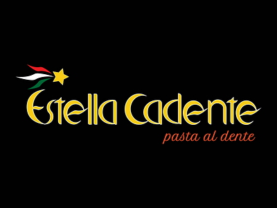 Pasta logo Estella Cadente adobeillustator adobephotoshop branding graphicdesign graphicdesigner identidad italian food lettering logo logodesign logodesigner pasta star logo