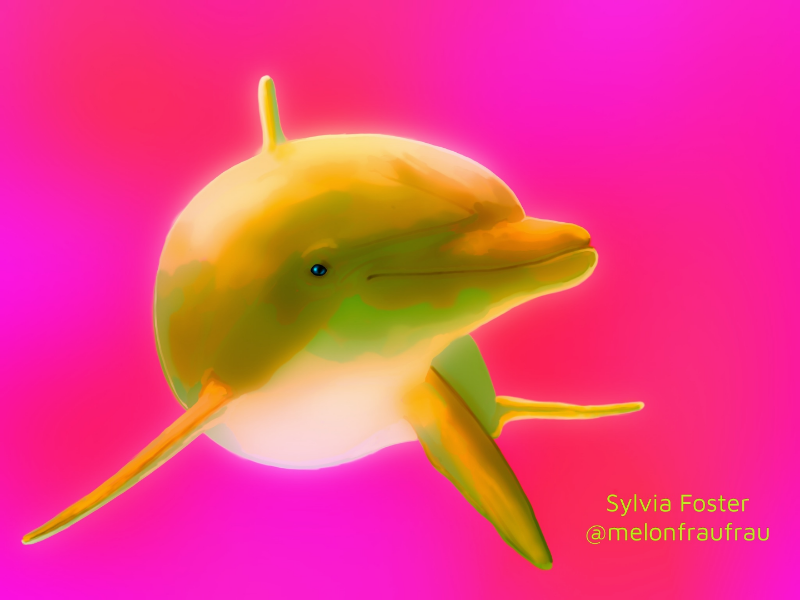 Acid Dolphin digitalart art dolphin.