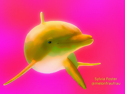 Acid Dolphin digitalart art dolphin.