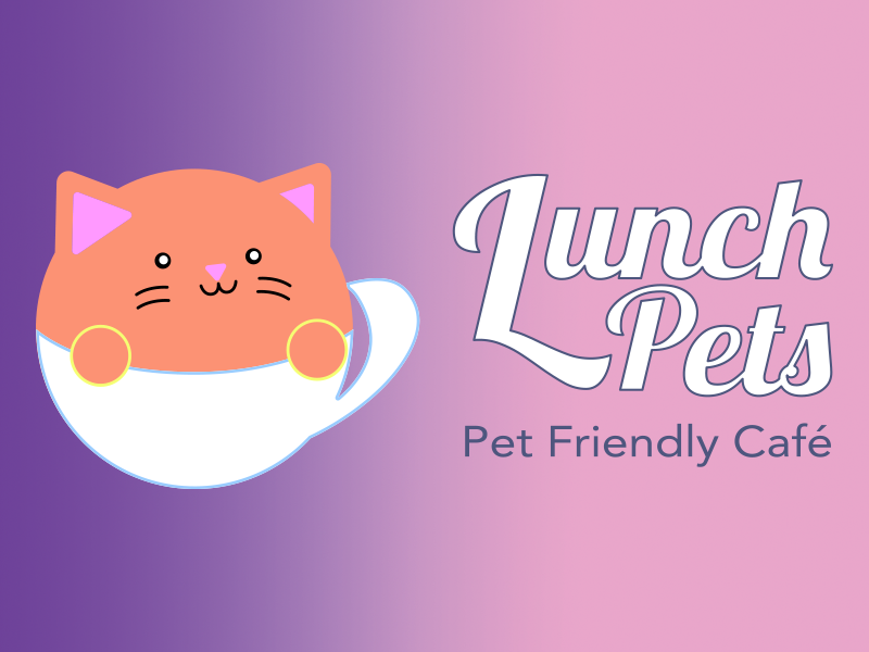 Logo and Branding for a pet friendly cafe cafeteria graphic design adobe illustrator café cat logo pet pet care logotype branding identity branding design logo design logo