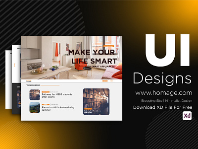 Blogging Site UI Design app icon ui ux web design