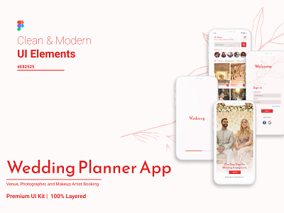 Wedding Planner App For Bookings app app design booking booking app clean ui makeup artist photographer ui user experience user interface ux venue