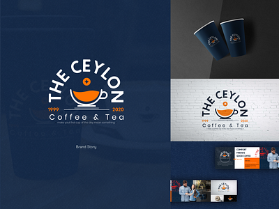 The Ceylon coffee shop re brand branding character designing illuatration illustration logo typography