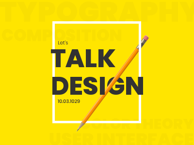Let's talk about designing design illustration typography ui vector