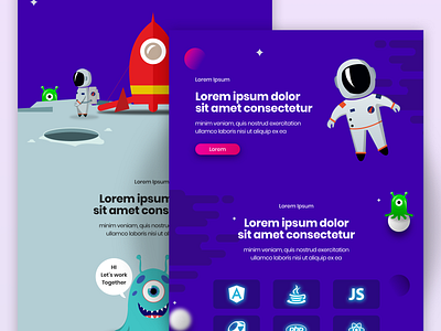 space themed web design app branding design designing illustration sketch typography ui ux vector website