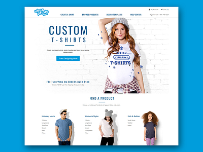 T-Shirt Printing Website application custom technology