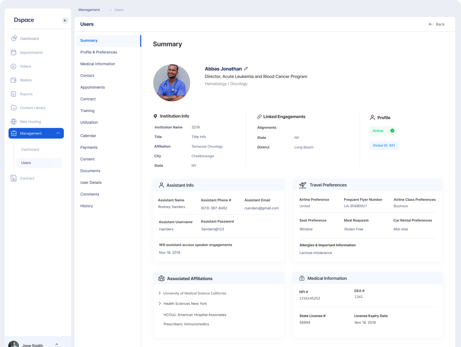 DSpace - User Summary View by theDspace - UI/UX design agency on Dribbble