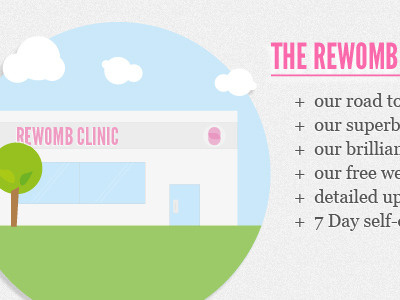 Clinic beauiful day illustration rewomb vectors vignette