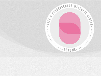 Wellness Center circle design logo pill pink rewomb