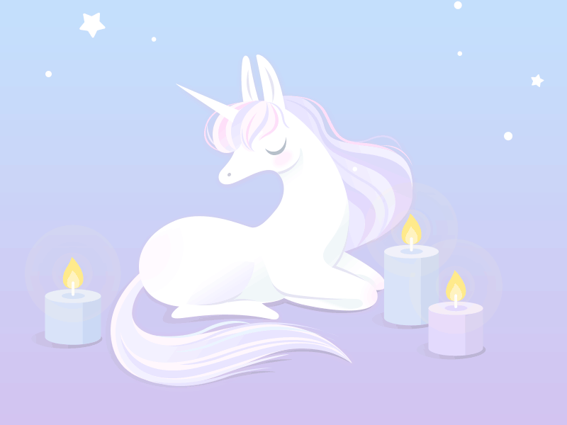 Dream is a unicorn. design dream film illustration snow star unicorn winter