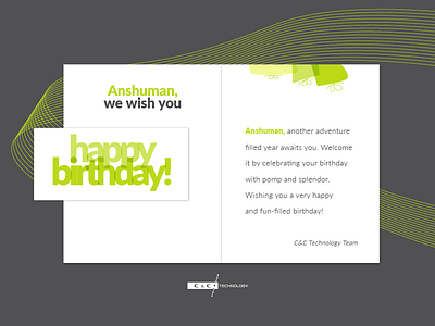 Birthday card birthday card cc technology company graphics