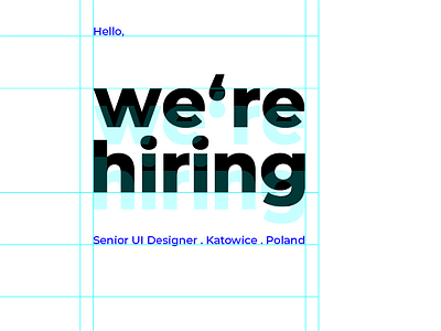 We're hiring cc cc technology company design designer hiring job job application job opening katowice senior ui work