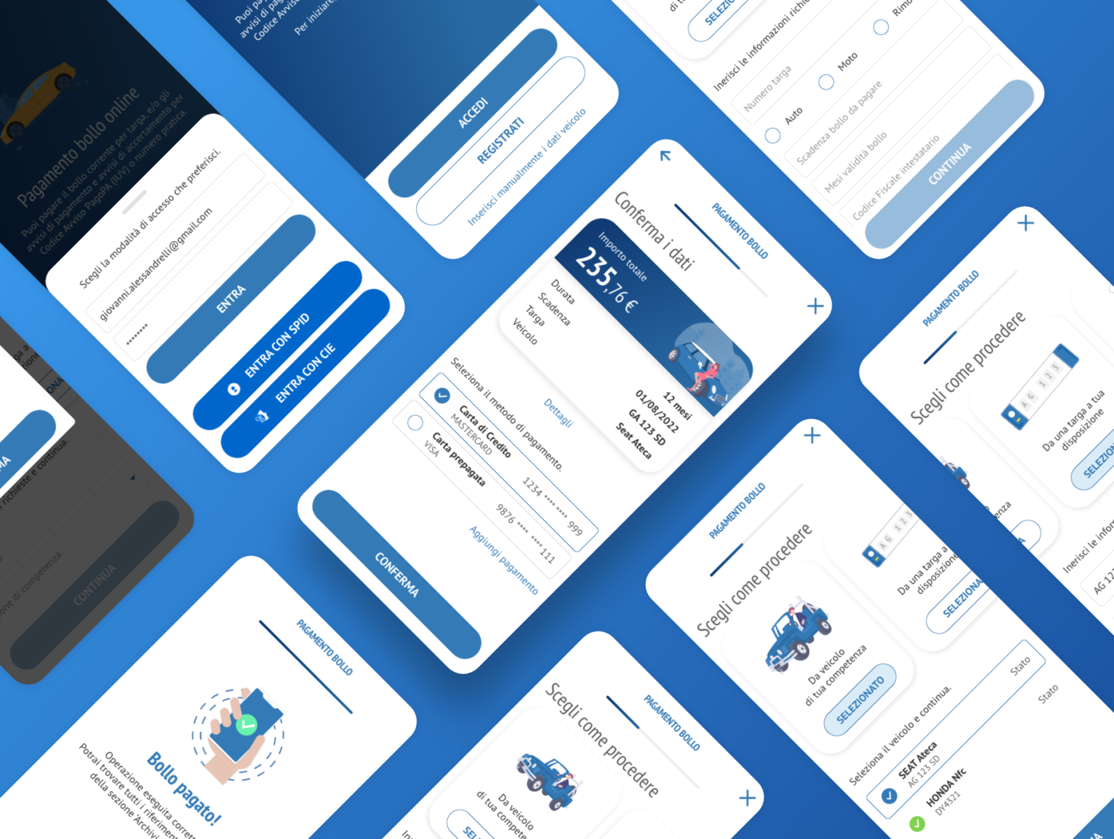 Concept mobile app - bollo online by Alessandro Giovannelli on Dribbble