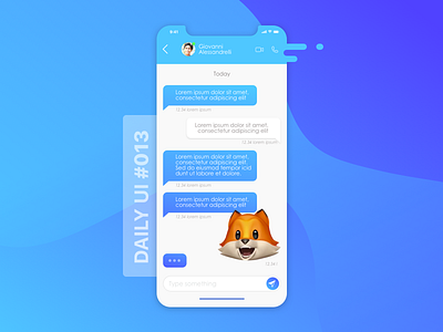Daily UI challenge #013 --> Direct Messaging app challenge chat concept daily 100 dailyui dribbble gradient iphone messaging ui ux ux design