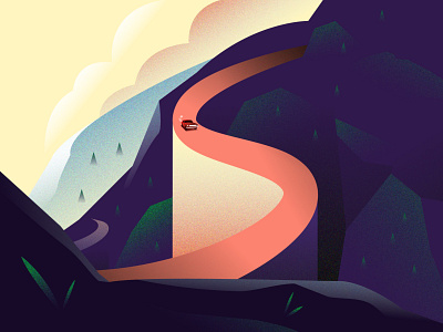 S 36 36daysoftype @36daysoftype branding car design illustration journey letter minimal orange s typogaphy valley vector way