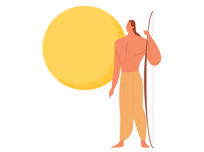 Rama character character design color design illustration lord rama mythology rama sun
