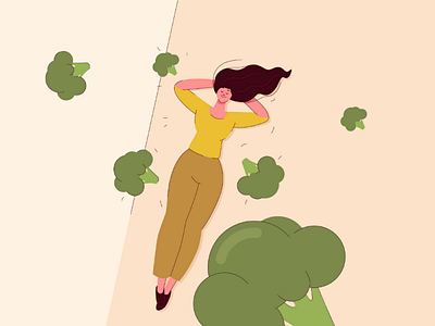 Veggie food foodie graphicdesign illustration lady mood style ui uidesign uiillustration veg veggie