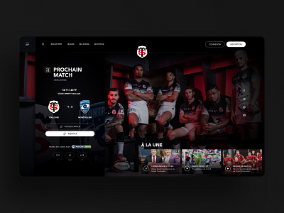 Stade Toulousain Website design product design rugby sport ui design ux design