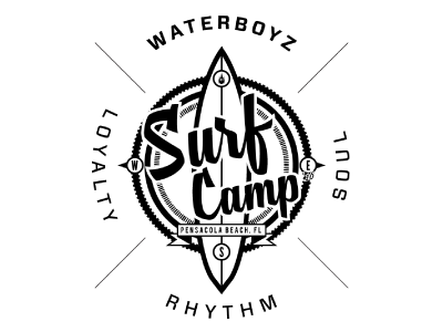 Surf Camp logo surf surfboard surfing waterboyz