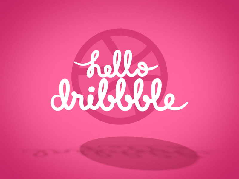 HELLO DRIBBBLE :) animated writing dribble hello logo animation