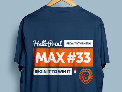 Helloprint support Max Verstappen T-shirt artwork branding formula one formula1 illustrator maxverstappen tshirt tshirt art tshirtdesign wordart