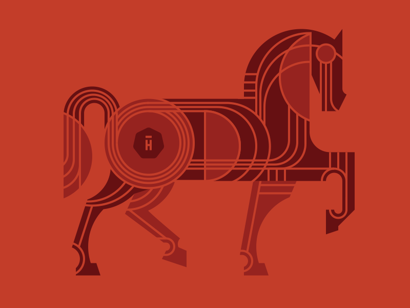 Year Of The Horse email hightail horse illustration