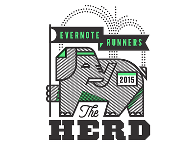Evernote Runners elephant evernote t shirt