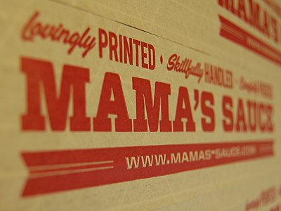 Mama's Sauce Packing Tape flexography mamas sauce