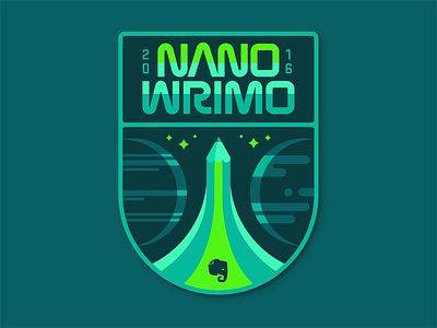 NaNoWriMo Space Badge badge evernote