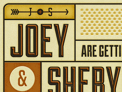 Joey & Sheryl : Save The Date letterpress