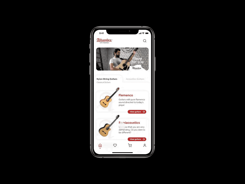 Alhambra Guitar App alhambra app figma guitar guitarapp mobiledesign