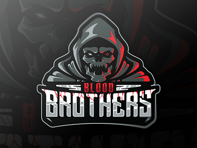 BloodBrother's blood esport esportlogo logo logomascot mascot skull streamer team twitch